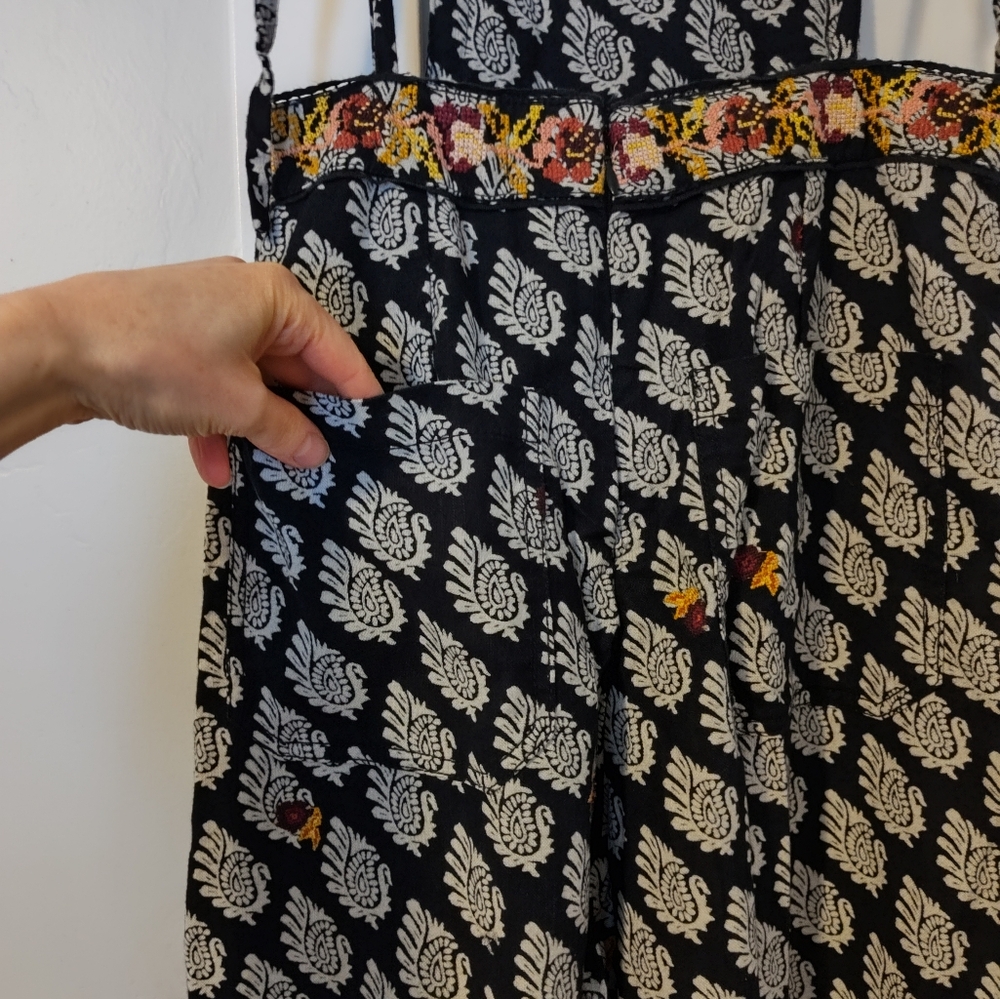 Anthropologie Embroidered Wide Leg Jumpsuit - Picture 12 of 16